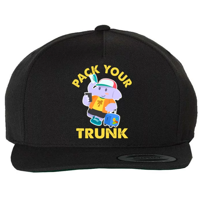 Funny Pack Your Trunk Elephant Wool Snapback Cap