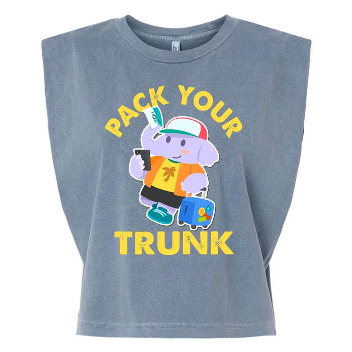 Funny Pack Your Trunk Elephant Garment-Dyed Women's Muscle Tee