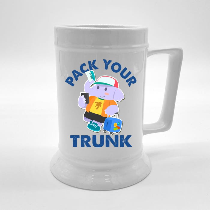 Funny Pack Your Trunk Elephant Front & Back Beer Stein