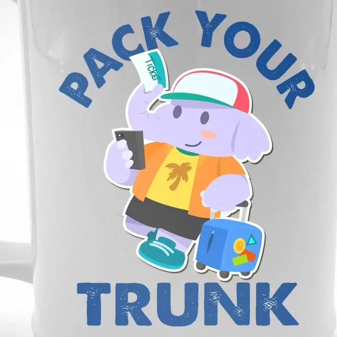 Funny Pack Your Trunk Elephant Front & Back Beer Stein