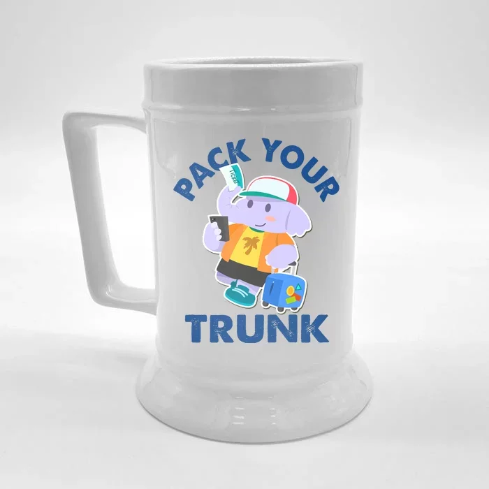 Funny Pack Your Trunk Elephant Front & Back Beer Stein