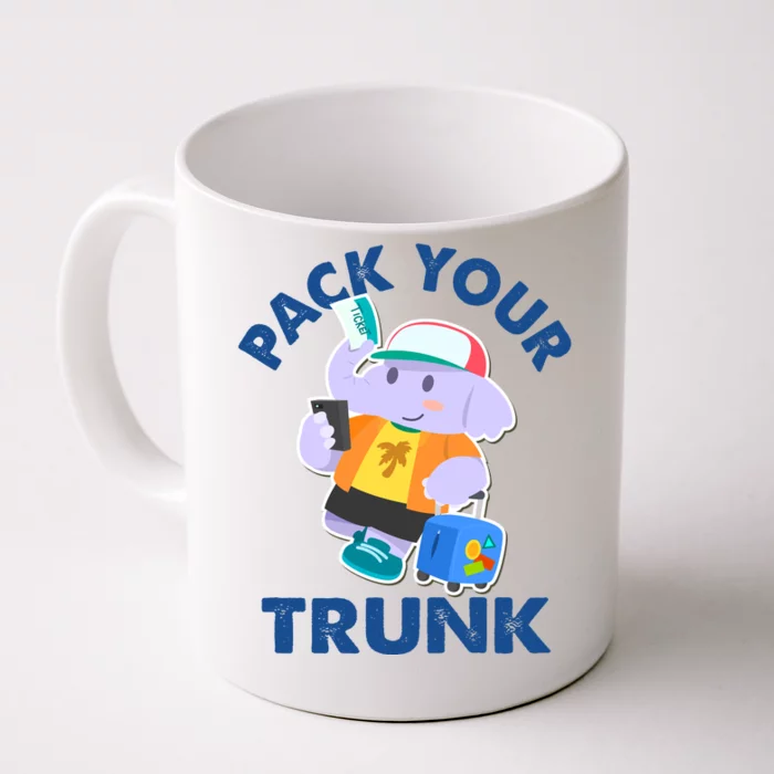 Funny Pack Your Trunk Elephant Front & Back Coffee Mug