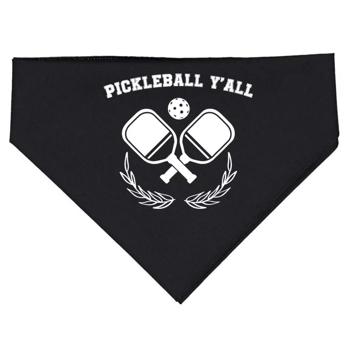 Funny Pickleball Ya'll Tees Pickle Ball Lover USA-Made Doggie Bandana