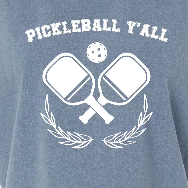 Funny Pickleball Ya'll Tees Pickle Ball Lover Garment-Dyed Women's Muscle Tee