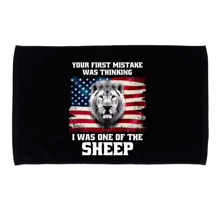 Freedom Patriot Your First Mistake Was Thinking I Was One Of The Sheep Microfiber Hand Towel