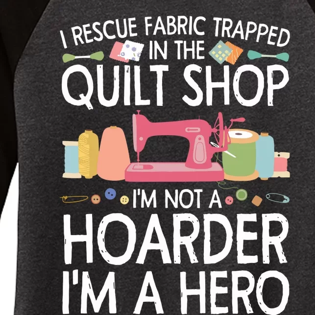 Funny Quilting Art For Men Women Stitch Sewer Quilt Quilter Women's Tri-Blend 3/4-Sleeve Raglan Shirt