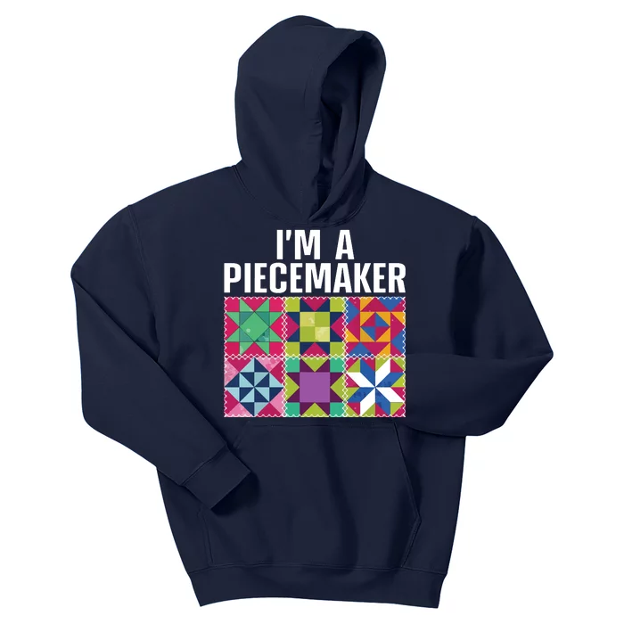 Funny Quilting Art For Quilter Sewer Women Moms Piecemaker Kids Hoodie