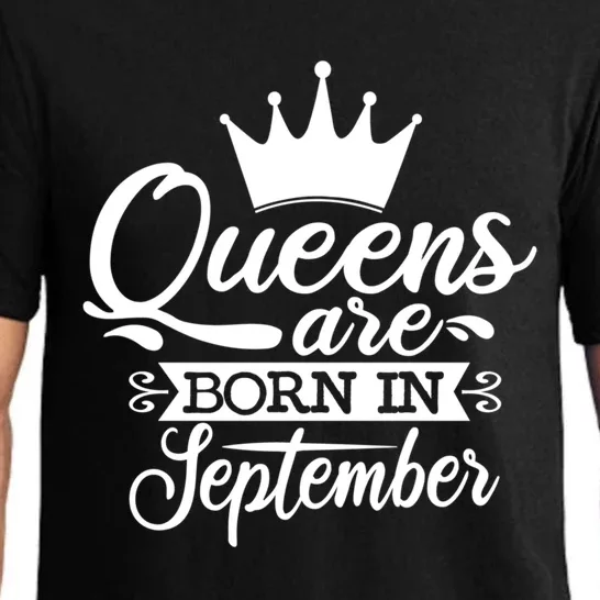 Funny Queens Are Born In September Crown Cool Gift Pajama Set