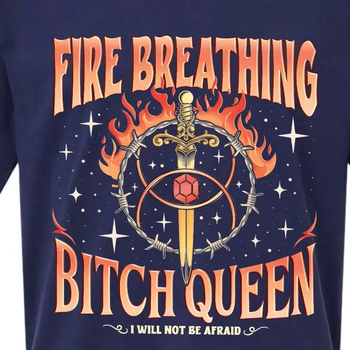 Fireheart Queen Aelin Throne Of Glass Sueded Cloud Jersey T-Shirt