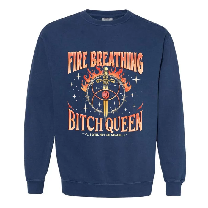 Fireheart Queen Aelin Throne Of Glass Garment-Dyed Sweatshirt