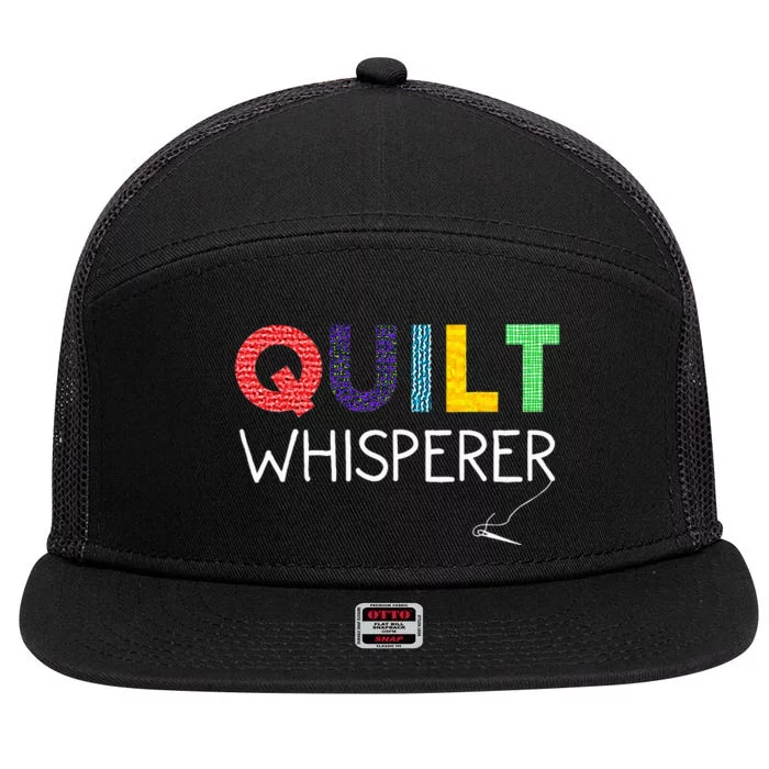 Funny Quilting Art For Wo Mom Quilt Sewing Lovers Quilter 7 Panel Mesh Trucker Snapback Hat