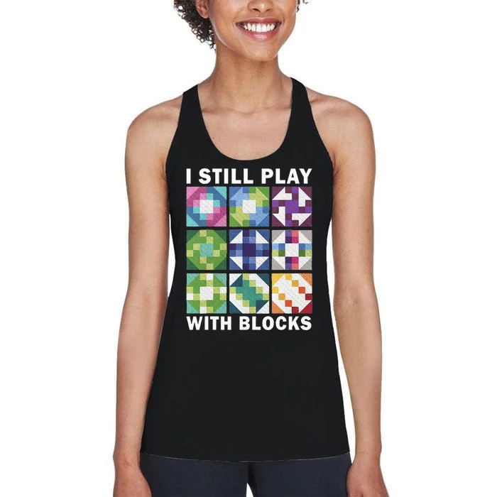 Funny Quilting Art For Women Quilting Sewing Women's Racerback Tank