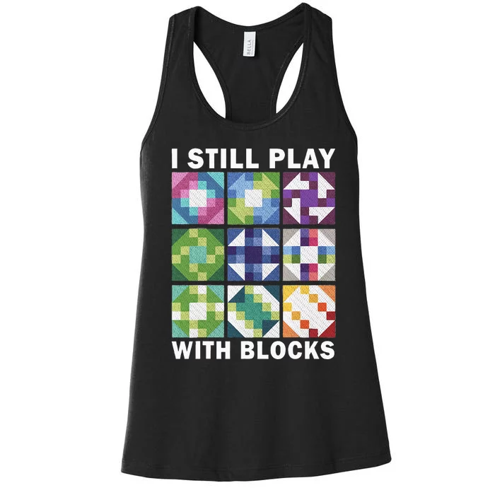 Funny Quilting Art For Women Quilting Sewing Women's Racerback Tank