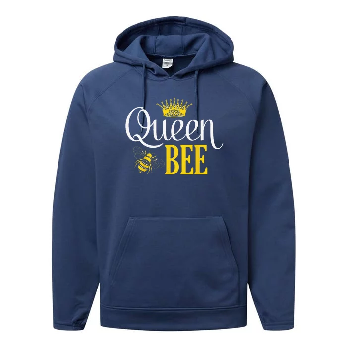 Funny Queen Bee Halloween Costume For Bee Keeper Performance Fleece Hoodie