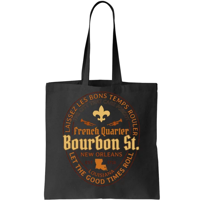 French Quarter Bourbon St New Orleans Souvenir Tote Bag