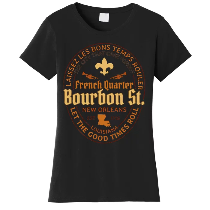 French Quarter Bourbon St New Orleans Souvenir Women's T-Shirt