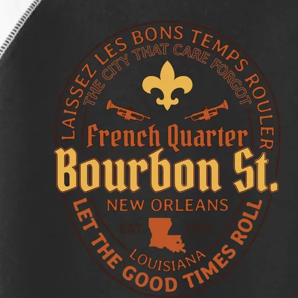 French Quarter Bourbon St New Orleans Souvenir Gift Toddler Fine Jersey T-Shirt