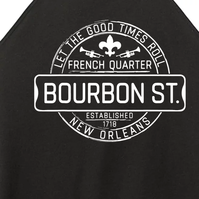 French Quarter Bourbon St New Orleans Fleur De Lis Souvenir Women’s Perfect Tri Rocker Tank