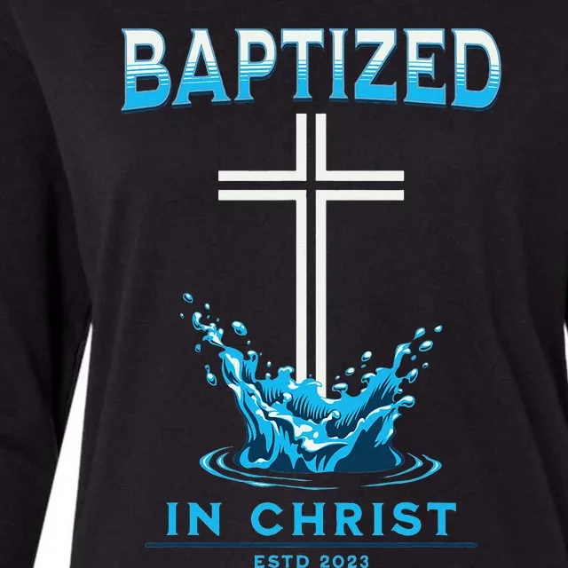 funny quotes Baptism BAPTIZED IN CHRIST Keepsake Womens Cotton Relaxed Long Sleeve T-Shirt