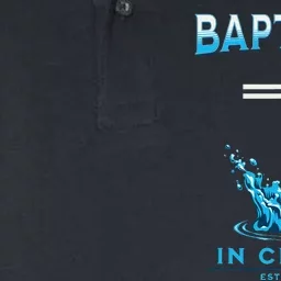 funny quotes Baptism BAPTIZED IN CHRIST Keepsake Softstyle Adult Sport Polo