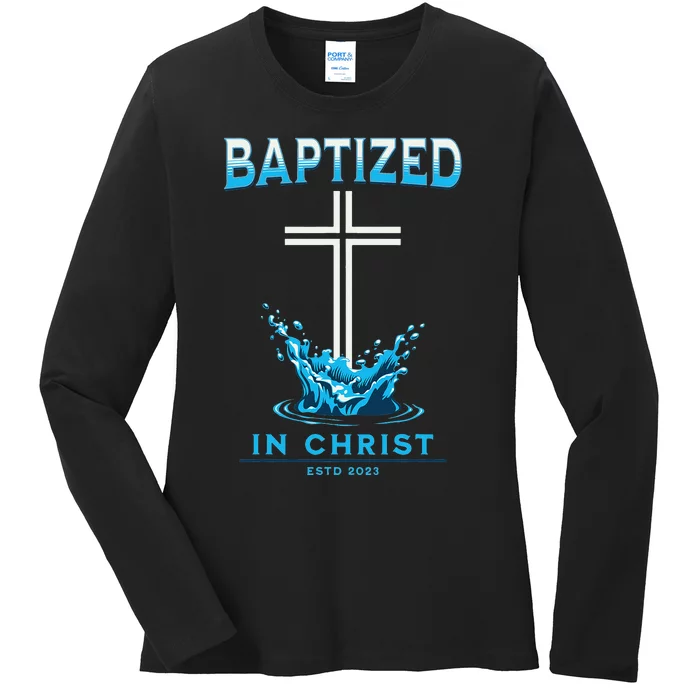 funny quotes Baptism BAPTIZED IN CHRIST Keepsake Ladies Long Sleeve Shirt