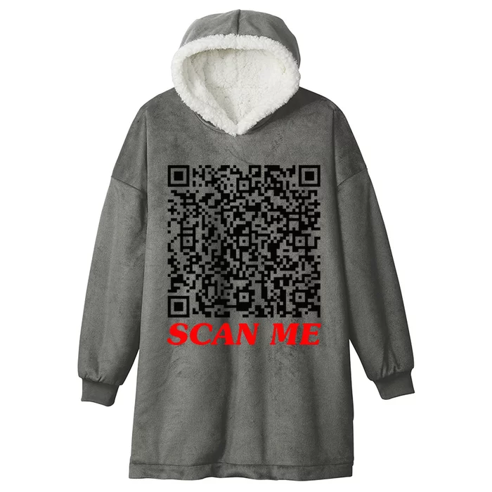 Fuckyou Qr Code Anti Social Sarcastic Hooded Wearable Blanket