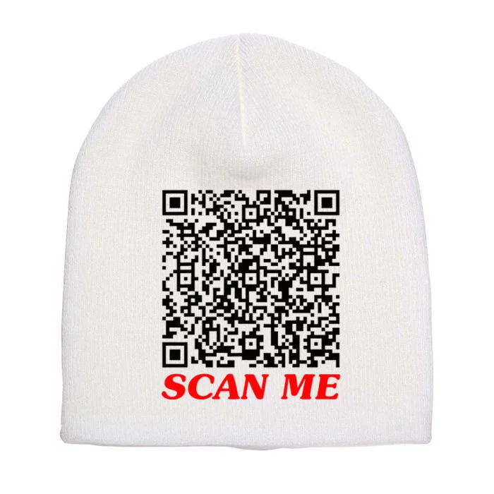 Fuckyou Qr Code Anti Social Sarcastic Short Acrylic Beanie