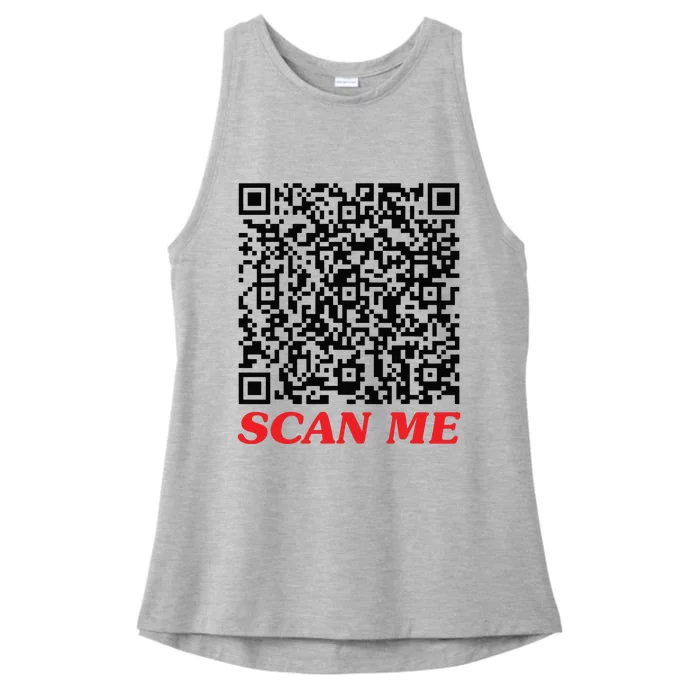 Fuckyou Qr Code Anti Social Sarcastic Funny Ladies Tri-Blend Wicking Tank