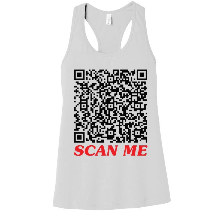 Fuckyou Qr Code Anti Social Sarcastic Funny Women's Racerback Tank