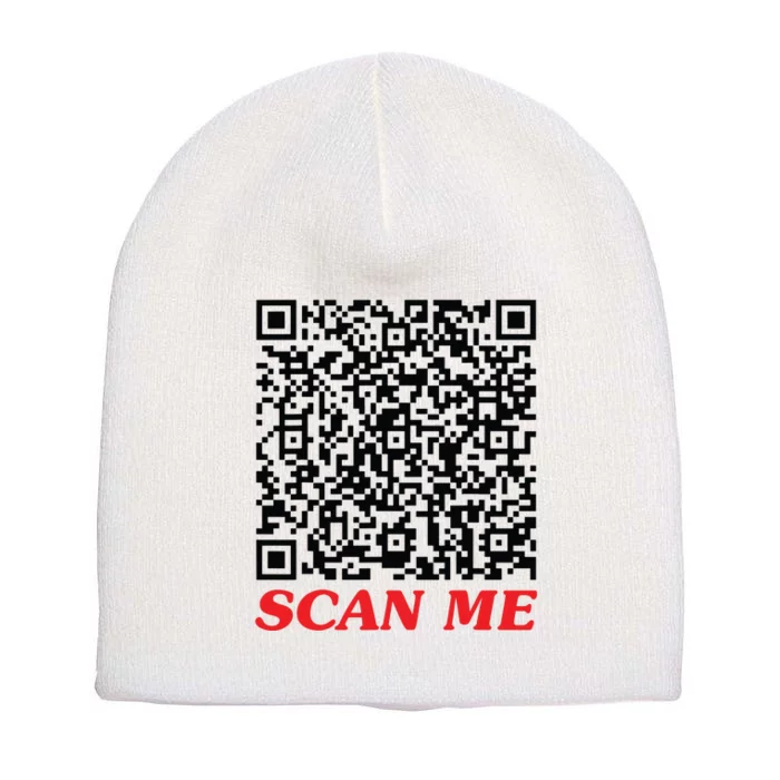 Fuckyou Qr Code Anti Social Sarcastic Funny Short Acrylic Beanie