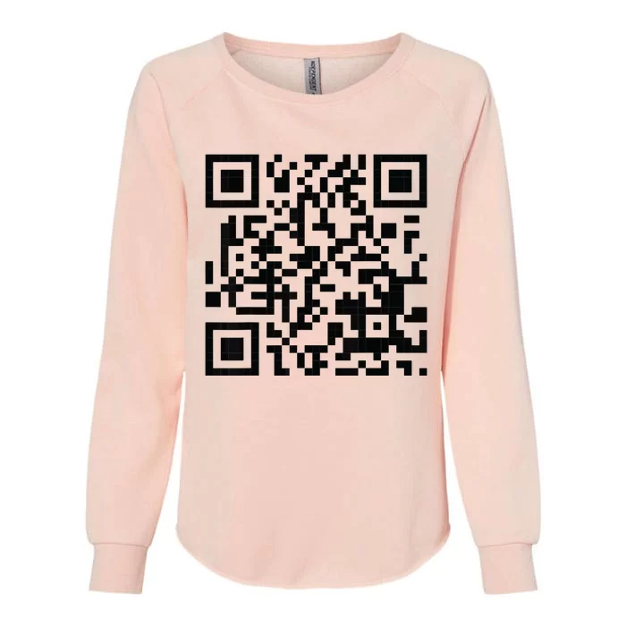 Fuckoff Qr Code Womens California Wash Sweatshirt