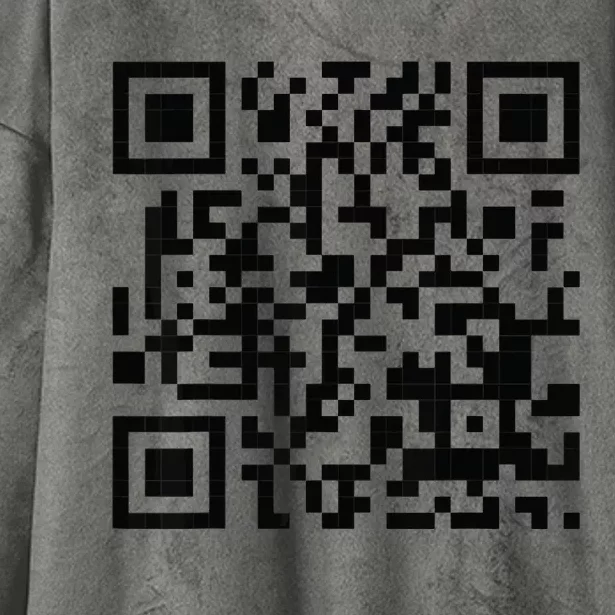 Fuckoff Qr Code Hooded Wearable Blanket