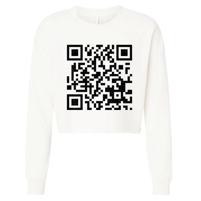 Fuckoff Qr Code Cropped Pullover Crew