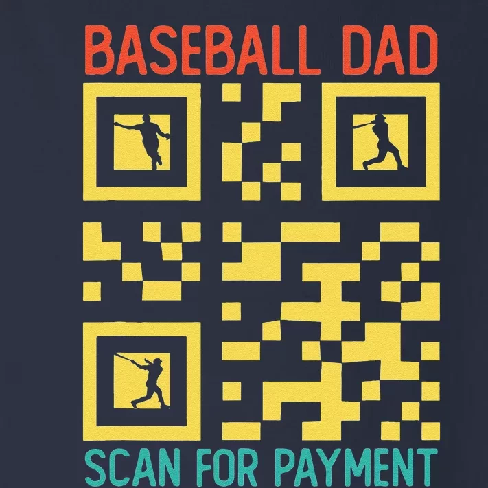 Funny Qr Code Baseball Dad Scan For Payment Fathers Day Toddler Long Sleeve Shirt