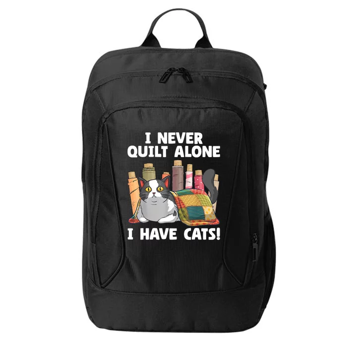 Funny Quilting Cat Quilt Sewing Quilter City Backpack