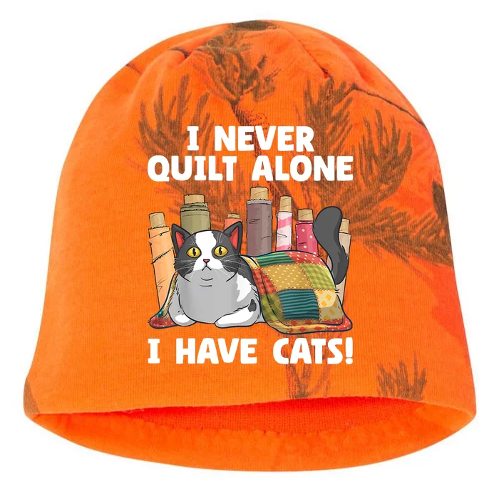 Funny Quilting Cat Quilt Sewing Quilter Kati - Camo Knit Beanie