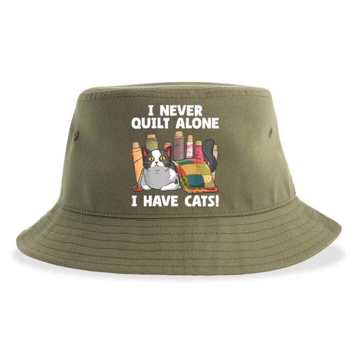 Funny Quilting Cat Quilt Sewing Quilter Sustainable Bucket Hat