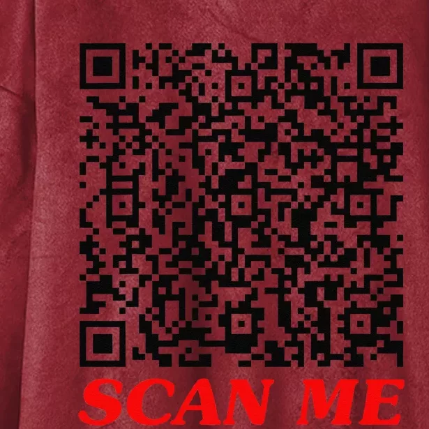 Fuckyou Qr Code Anti Social Sarcastic Funny Hooded Wearable Blanket