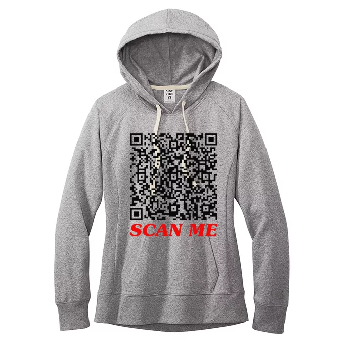 Fuckyou Qr Code Anti Social Sarcastic Funny Women's Fleece Hoodie