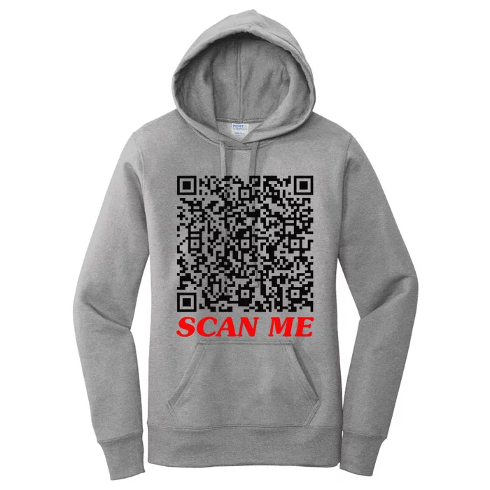 Fuckyou Qr Code Anti Social Sarcastic Funny Women's Pullover Hoodie