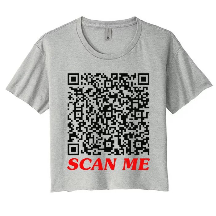 Fuckyou Qr Code Anti Social Sarcastic Funny Women's Crop Top Tee