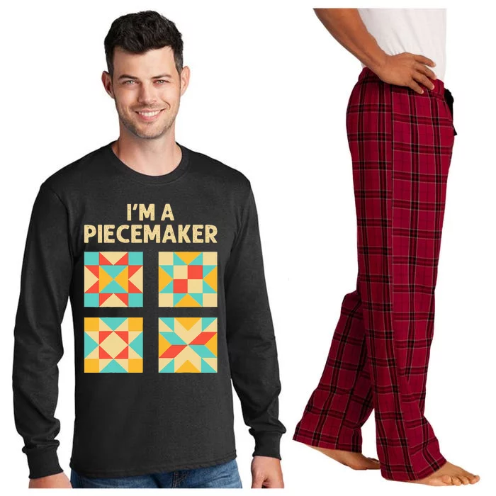 Funny Quilting Designs For Women Quilt Lover Knitting Long Sleeve Pajama Set