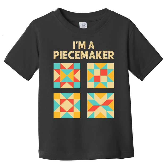 Funny Quilting Designs For Wo Quilt Lover Knitting Toddler T-Shirt