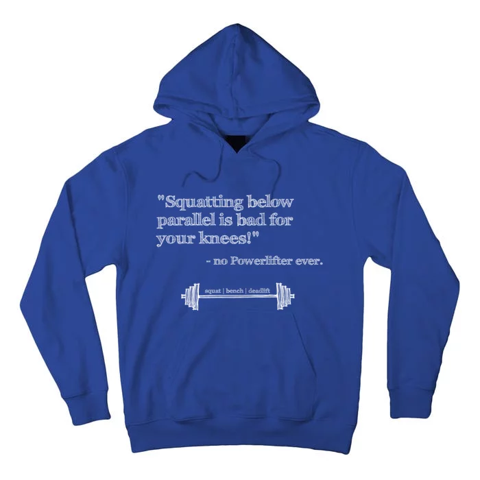 Funny Quote Deep Squat Lifting Gym Motivation Cute Gift Tall Hoodie