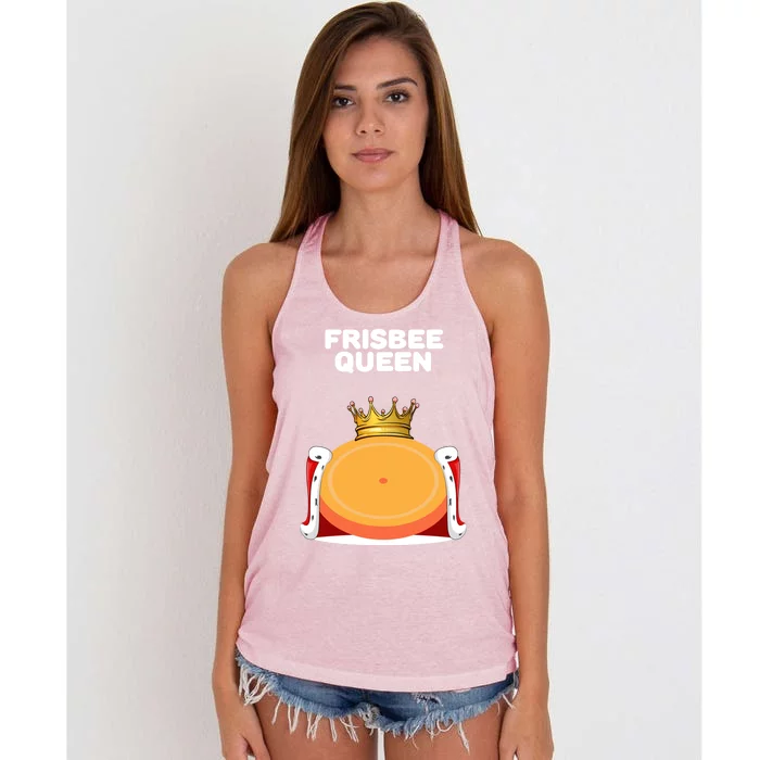 Frisbee Queen Frisbee Gift Frisbee Meaningful Gift Women's Knotted Racerback Tank