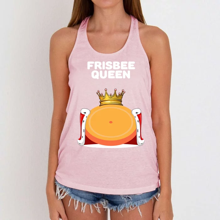 Frisbee Queen Frisbee Gift Frisbee Meaningful Gift Women's Knotted Racerback Tank