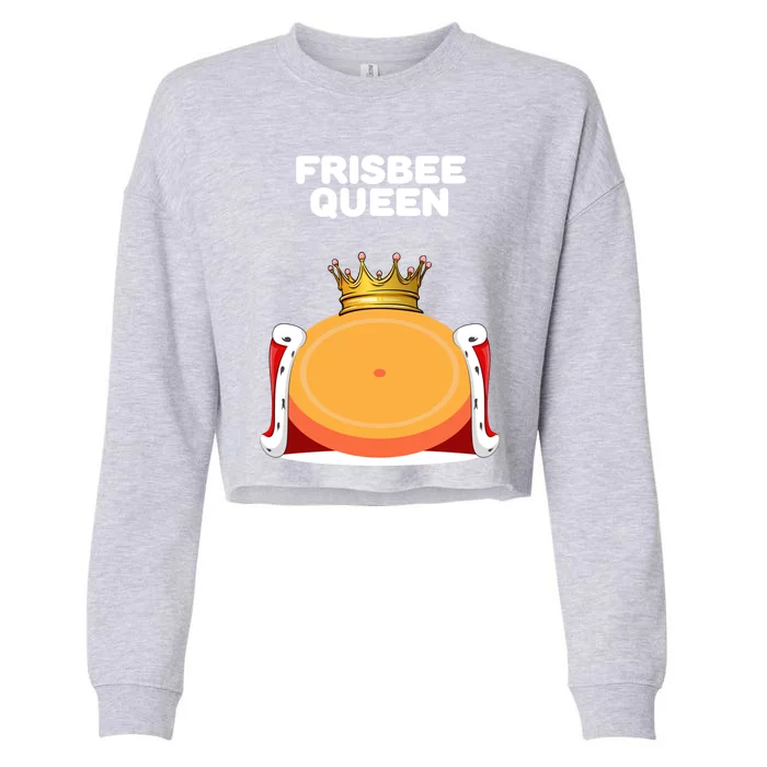 Frisbee Queen Frisbee Gift Frisbee Meaningful Gift Cropped Pullover Crew