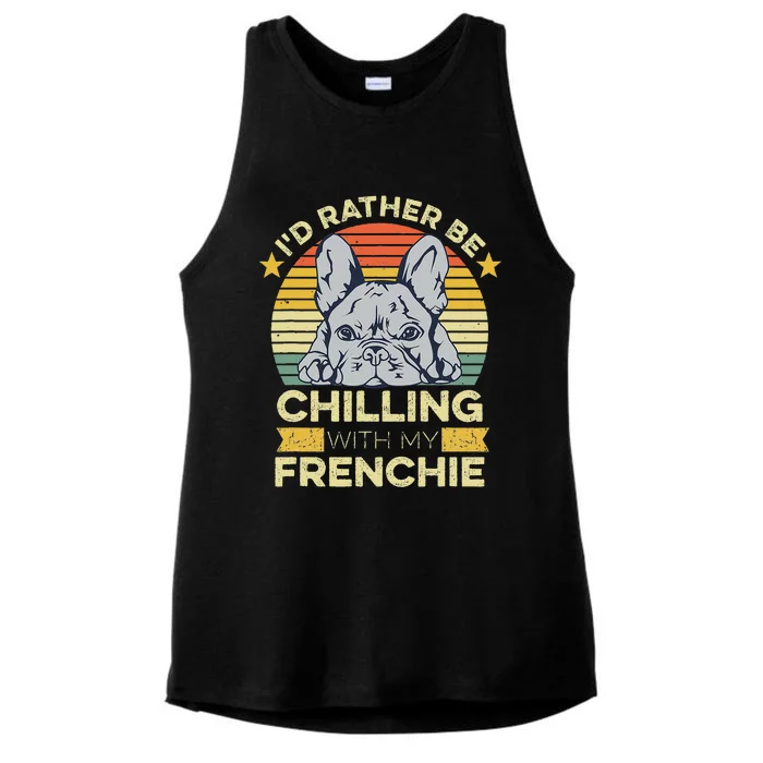 Frenchie Quote For A French Bulldog Owner Ladies Tri-Blend Wicking Tank