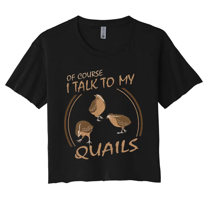 funny Quail funny gift for Quails Famer Women's Crop Top Tee