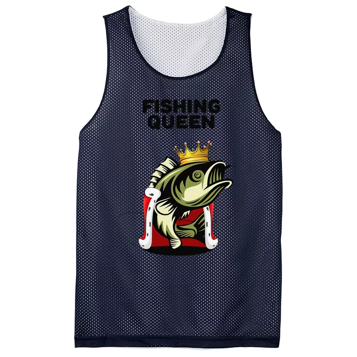 Fishing Queen Fishing Womens Fishing Mesh Reversible Basketball Jersey Tank